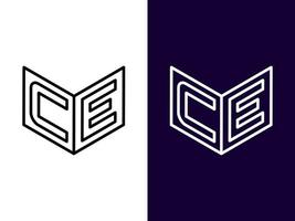 Initial letter CE minimalist and modern 3D logo design vector