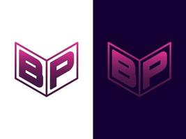 Initial letter BP minimalist and modern 3D logo design vector