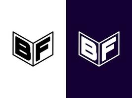 Initial letter BF minimalist and modern 3D logo design vector