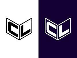 Initial letter CL minimalist and modern 3D logo design vector