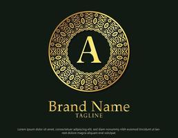 Ornamental luxury letter a logo vector