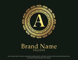 Ornamental luxury letter a logo vector