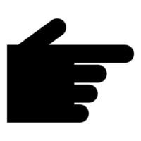 Pointing hand icon black color illustration flat style simple image vector