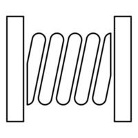 Coil with wire icon black color illustration flat style simple image vector