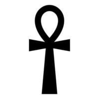 Coptic cross Ankh icon black color illustration flat style simple image vector