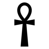 Coptic cross Ankh icon black color illustration flat style simple image vector