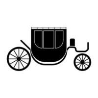 Carriage it is black icon . vector