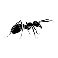 icono de color negro de hormiga. vector