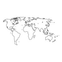 World map it is black icon . vector