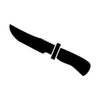 Knife of hunter black color icon . vector