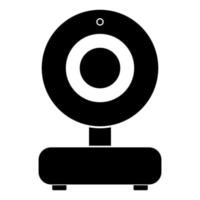 Web camera black color icon . vector