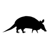 icono de armadillo ilustración en color negro estilo plano imagen simple vector