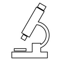 Microscope icon black color illustration flat style simple image vector