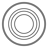 Radio signal symbol connect icon black color illustration flat style simple image vector