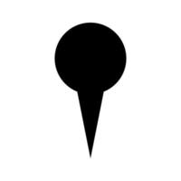 Location indicator or pin it is black icon . vector