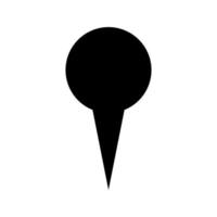 Location indicator or pin it is black icon . vector