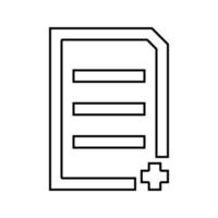 Document sheet add it is black icon . vector
