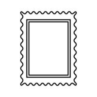 icono de color negro del sello. vector