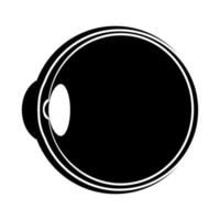 Eyeball black color icon . vector