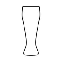 Beer glass black color icon . vector