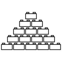 Building block black color icon . vector