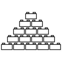 Building block black color icon . vector