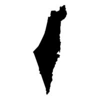 mapa de israel icono color negro ilustración estilo plano imagen simple vector