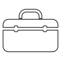 caja de herramientas icono profesional ilustración en color negro estilo plano imagen simple vector