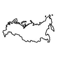 mapa del icono ruso ilustración en color negro estilo plano imagen simple vector