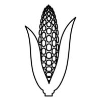 Maize icon black color illustration flat style simple image vector