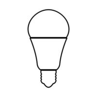 LED lightbulb it is black icon . vector