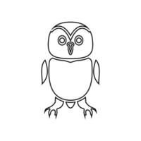 Owl it is black icon . vector