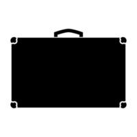 Suitcase black color icon . vector