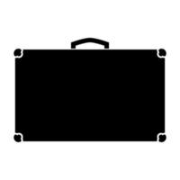 Suitcase black color icon . vector