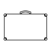 Suitcase black color icon . vector