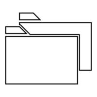 Two folder it is black icon . vector