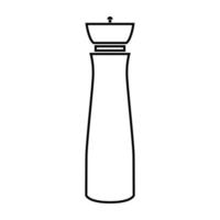 Salt and pepper mill it is black icon . vector