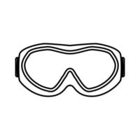 Ski goggles black color icon . vector