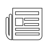 Newspaper black color icon . vector