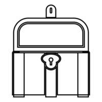 Kist or trunk icon black color illustration flat style simple image vector