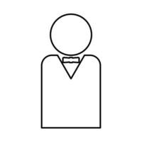 Man with bow tie it is black icon . vector