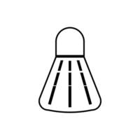 Badminton shuttlecock it is black icon . vector