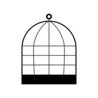 Iron cage black color icon . vector