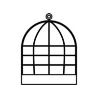 Iron cage black color icon . vector