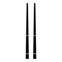 Chinese chopsticks icon black color illustration flat style simple image vector