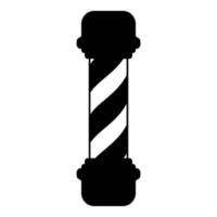 Barber shop pole icon black color illustration flat style simple image vector