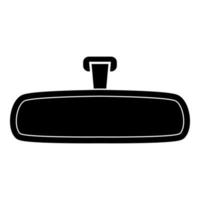 Rear view mirror icon black color illustration flat style simple image vector