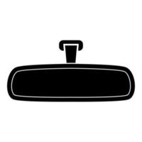 Rear view mirror icon black color illustration flat style simple image vector