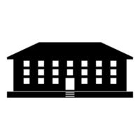 School building icon black color illustration flat style simple image vector