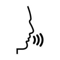 Head speaking man it is black icon . vector